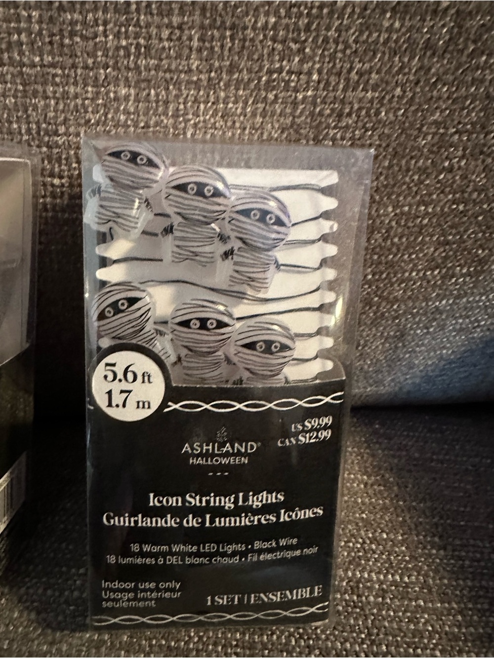 Ashland White Mummy Icon String Lights set of 3